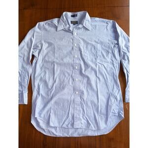 Vintage Chaps Ralph Lauren Blue End-On-End Button Down Shirt 16.5-34/35